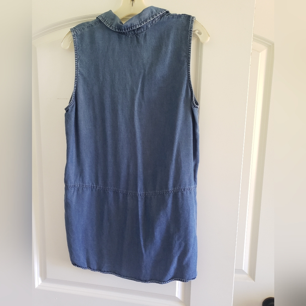 Ellen Tracy Denim Top Size L - Picture 2 of 3